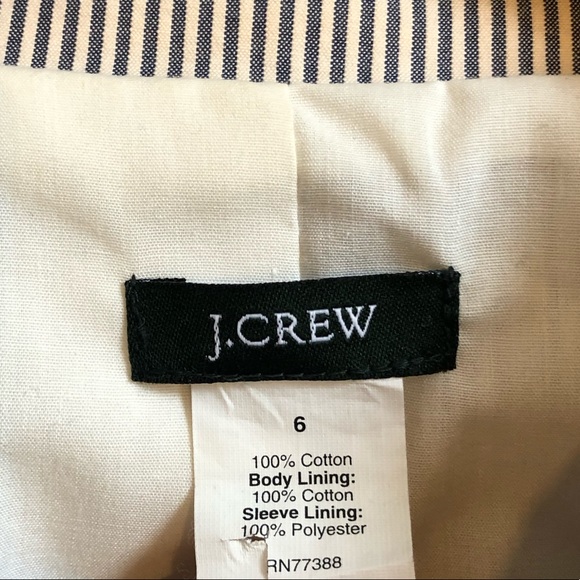 J Crew Seersucker Blazer Blue & White Size 6 - Picture 3 of 15